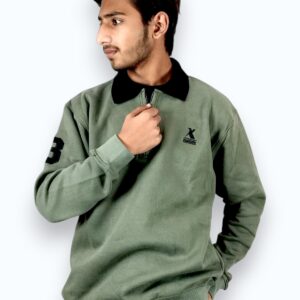 Olvex WarmCore Quarter-Zip Sweatshirt – Olive Green