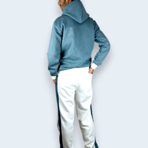 Snowcore FlexFit Hooded Tracksuit – White & Grey