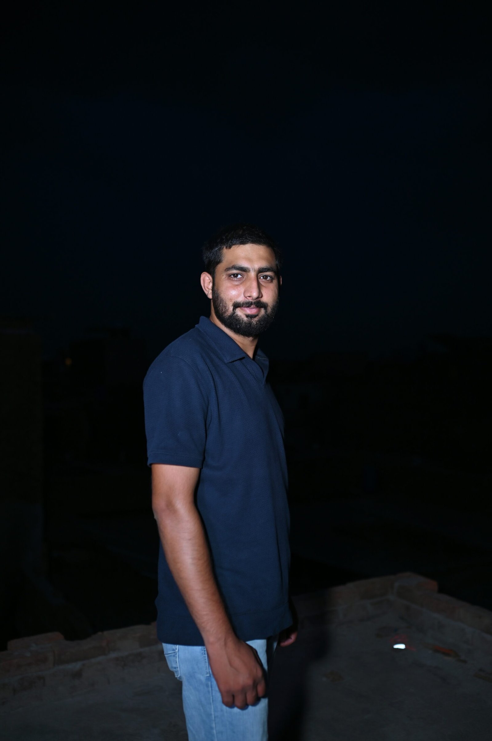 Premium Men's Navy Blue Polo T-Shirt - Image 2
