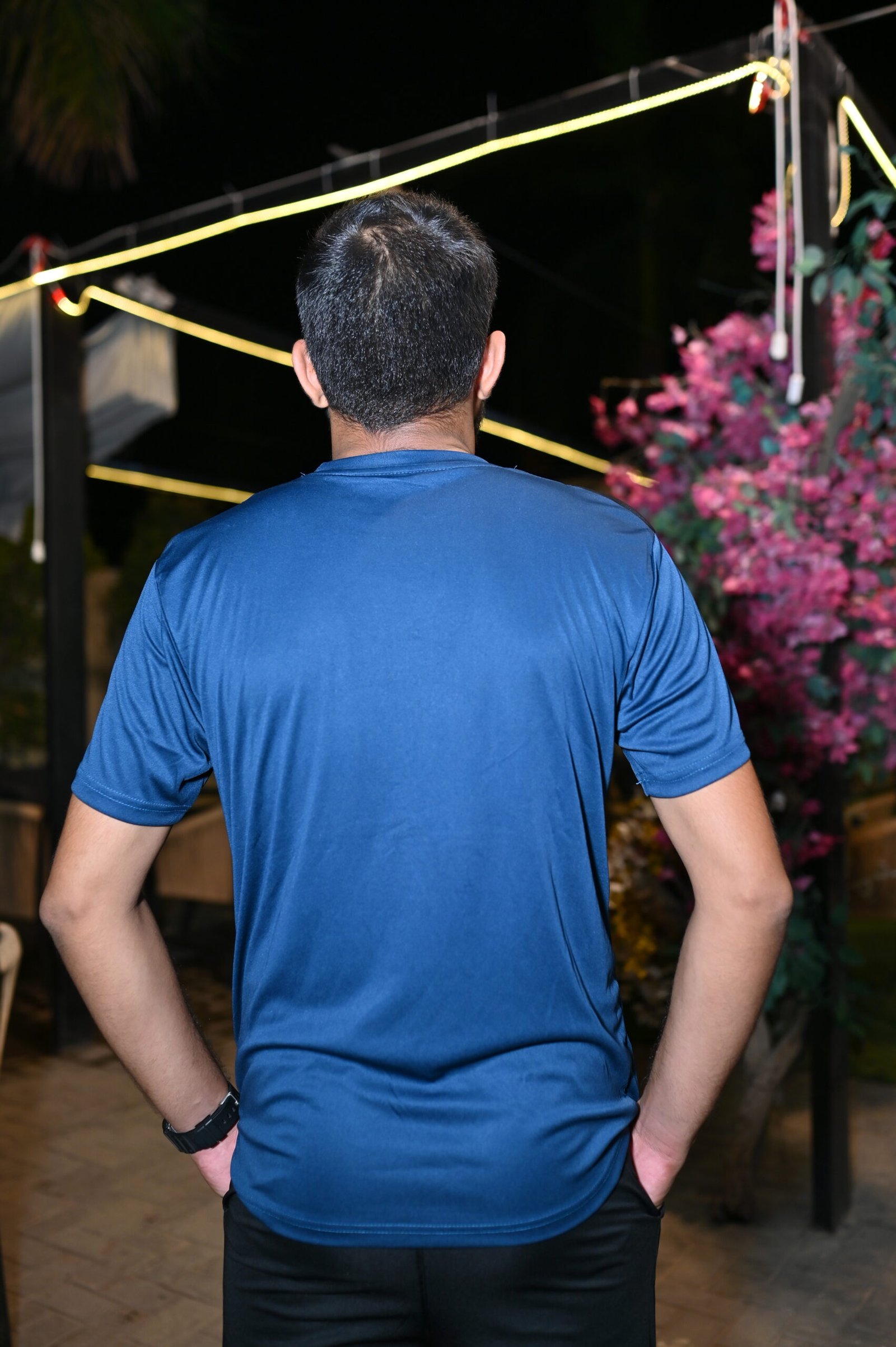 Men's Blue and Black Premium Sports Tracksuit